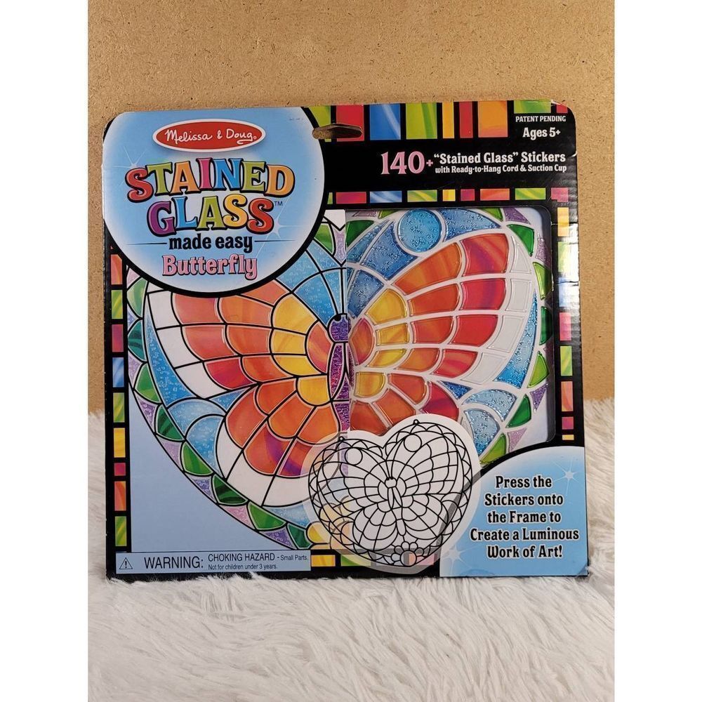 Melissa & Doug Stained Glass Made Easy Kit- Butterfly- NIP
